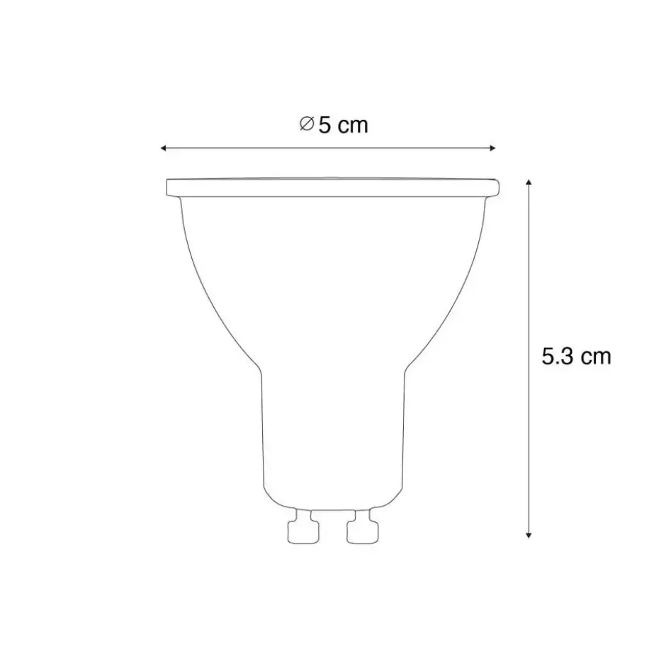 GU10 dimbare LED lamp 50mm honingraat 6W 400 lm 3000K