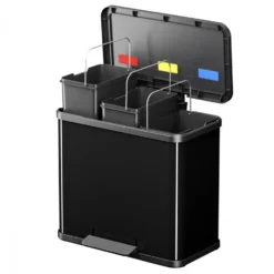 Hailo Öko Trio Plus L Prullenbak - 3x9L - zwart