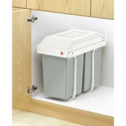 Hailo Multi-Box Duo L Inbouwprullenbak - 2x14L - wit