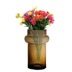 Hakbijl Glass Bloemenvaas Luna - amber - eco glas - D16 x H25 cm