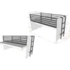Halfhoogslaper Sammie 90x200cm - met bureau - wit