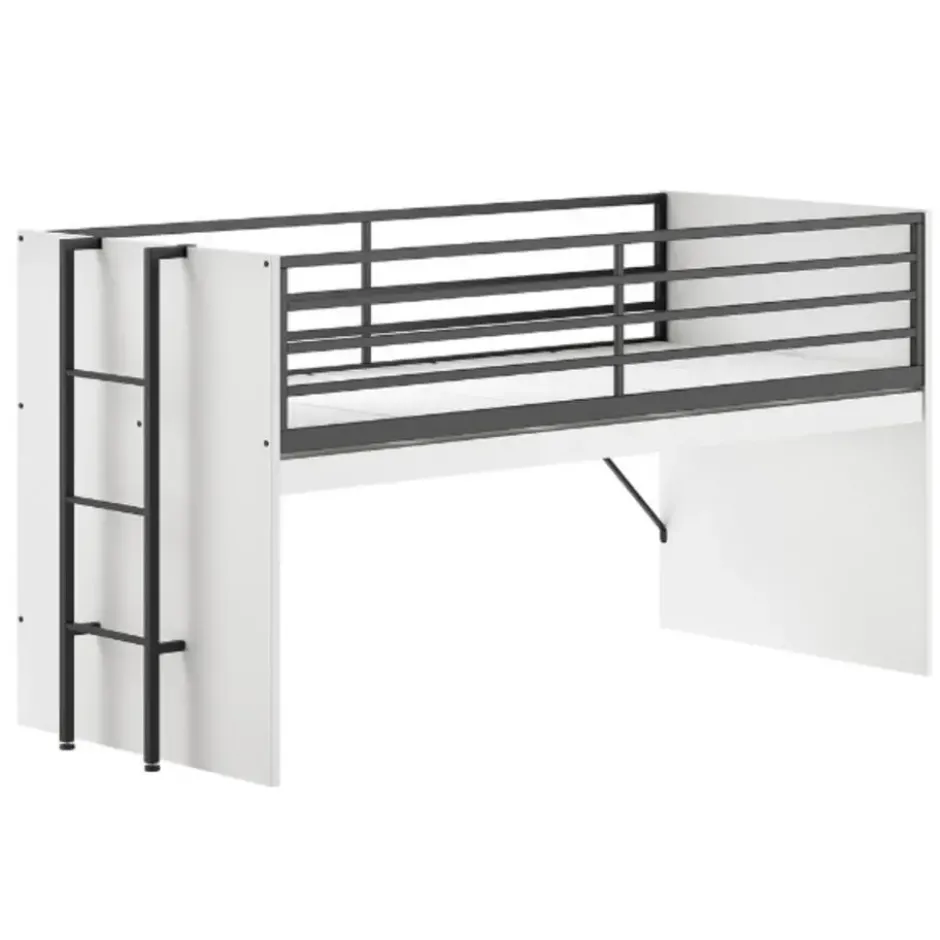 Halfhoogslaper Sammie 90x200cm - met bureau - wit