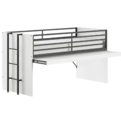 Halfhoogslaper Sammie 90x200cm - met bureau - wit