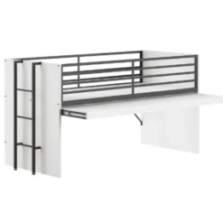 Halfhoogslaper Sammie 90x200cm - met bureau - wit