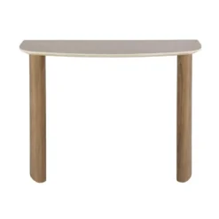 Haltafel Hout/Travertin - 100x35x76cm - Make-up Tafel - Romano