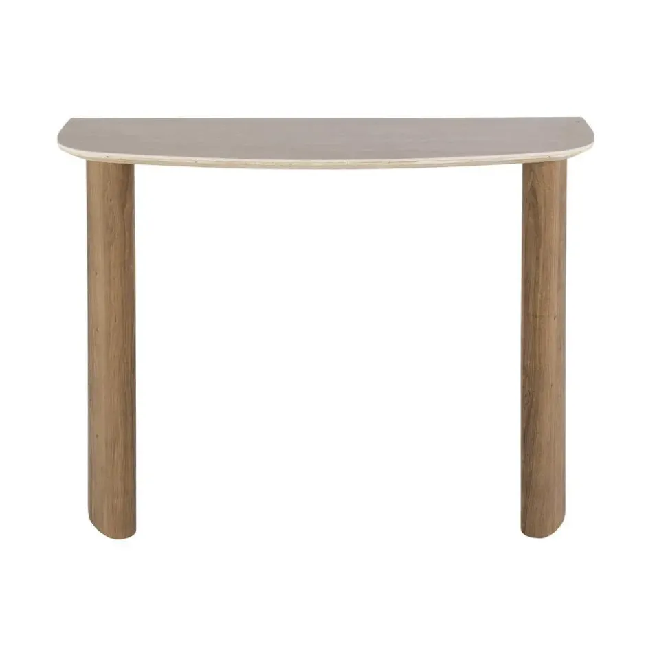 Haltafel Hout/Travertin - 100x35x76cm - Make-up Tafel - Romano