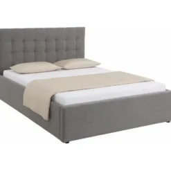 Hamar - Bed 140x200 cm in grijze stof