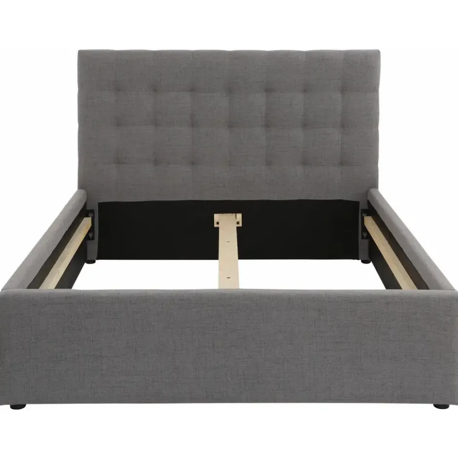 Hamar - Bed 140x200 cm in grijze stof