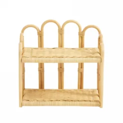Hangende Opbergplank 2 Niveaus in Natuurlijk Rotan