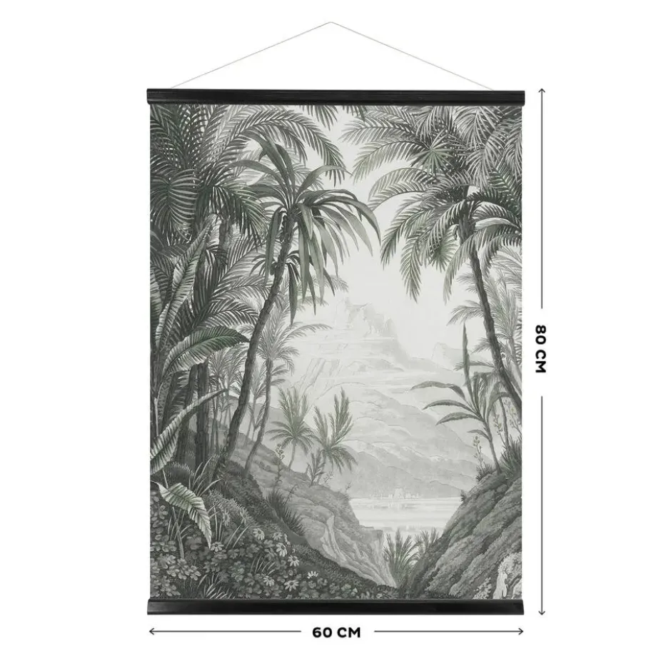 Hangende Poster Linnen - Jungle Landschap Schets