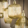 Hanglamp Ella glas amber rond 5-lichts 20x120x150 cm Amber color glas