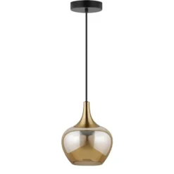 Hanglamp Lola - amber metaal/glas - 150xØ19 cm