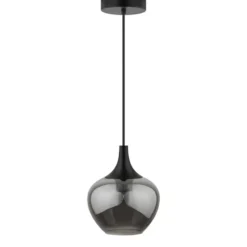 Hanglamp Lola - smoke metaal/glas - 150xØ19 cm