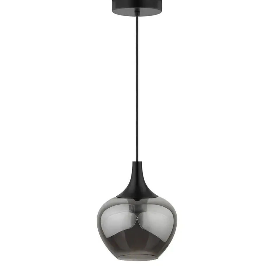 Hanglamp Lola - smoke metaal/glas - 150xØ19 cm