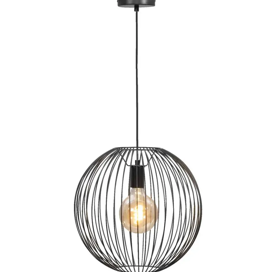 Hanglamp Xavier - zwart - 150xØ40 cm