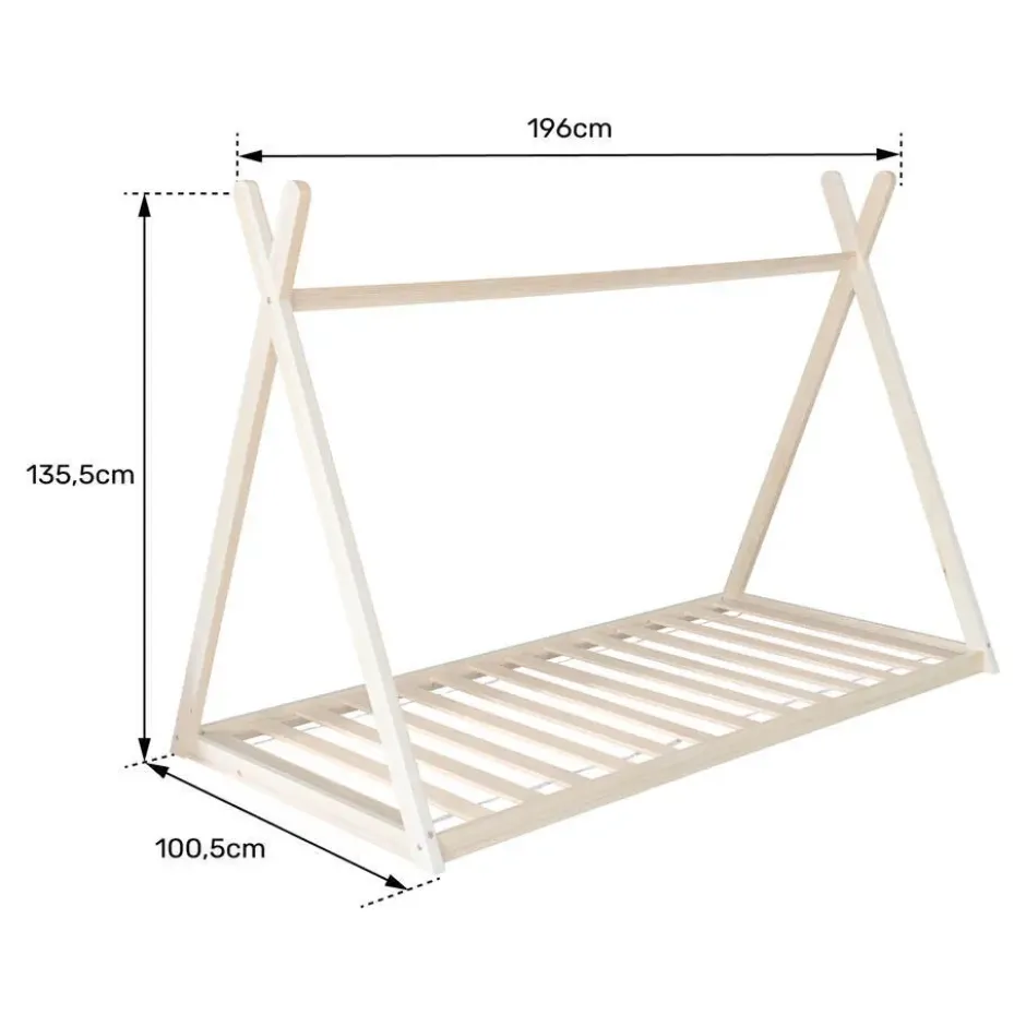 Happy Garden Bed VALENTIN - Wit - Hout