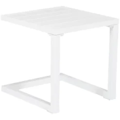 Happy Garden Bijzettafel BARBADOS - Wit - Aluminium