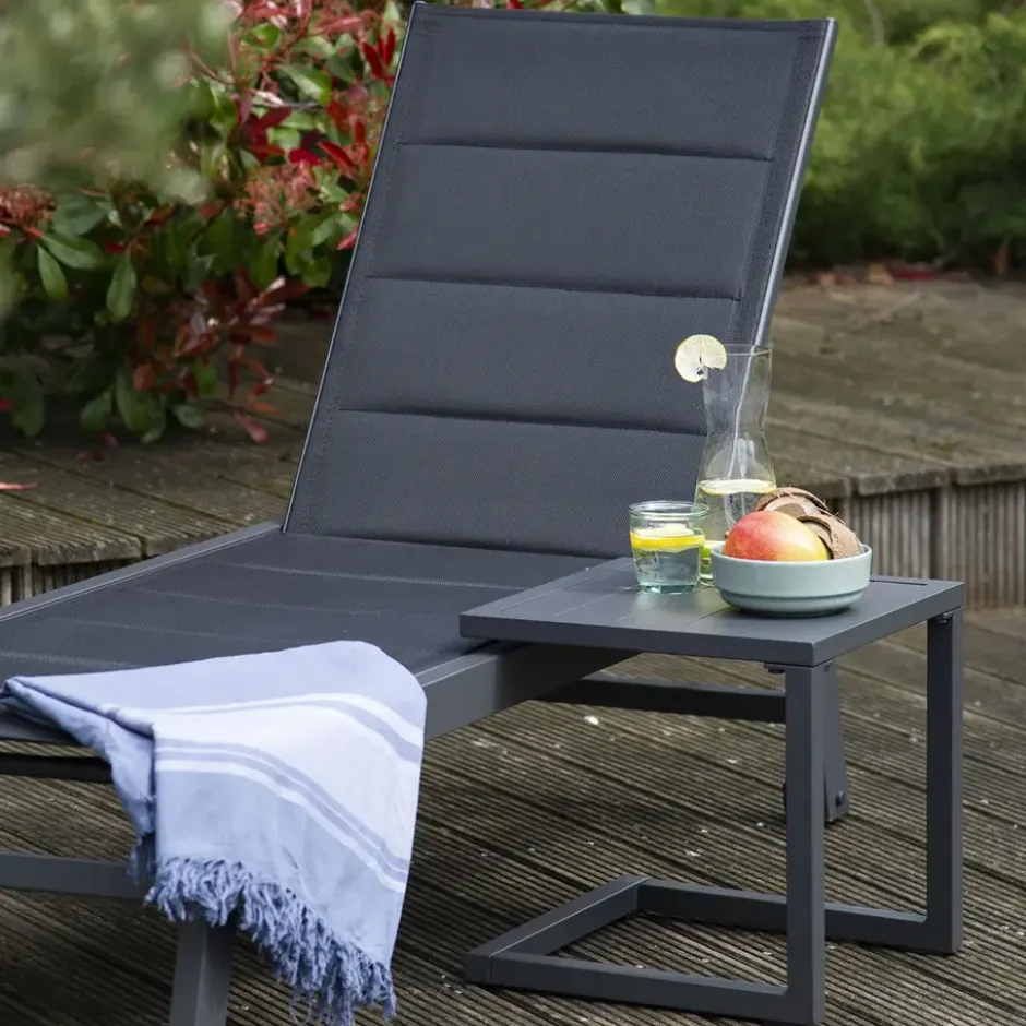 Happy Garden Bijzettafel BARBADOS - Grijs - Aluminium