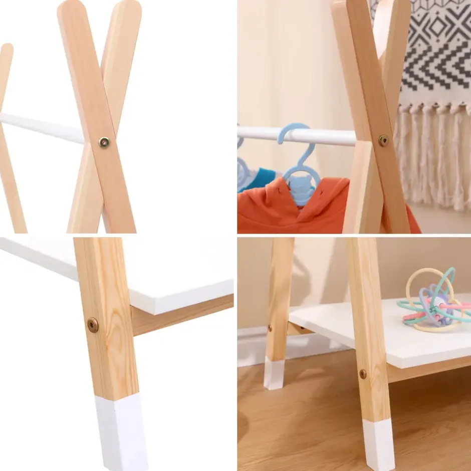 Happy Garden Garderobe LOU - Wit - Hout