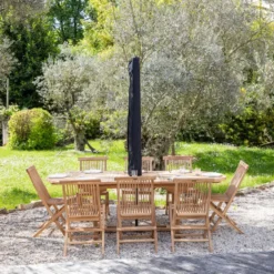 Happy Garden Hoes voor rechte parasol - Zwart - Stof