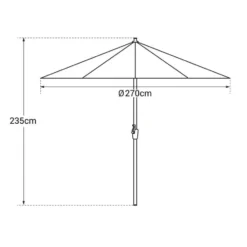 Happy Garden Parasol HAPUNA - Beige - Aluminium