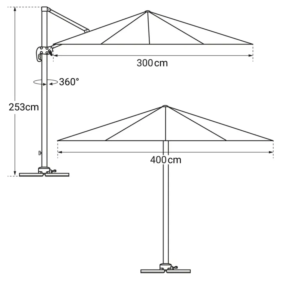 Happy Garden parasol MOLOKAI - Beige - Aluminium