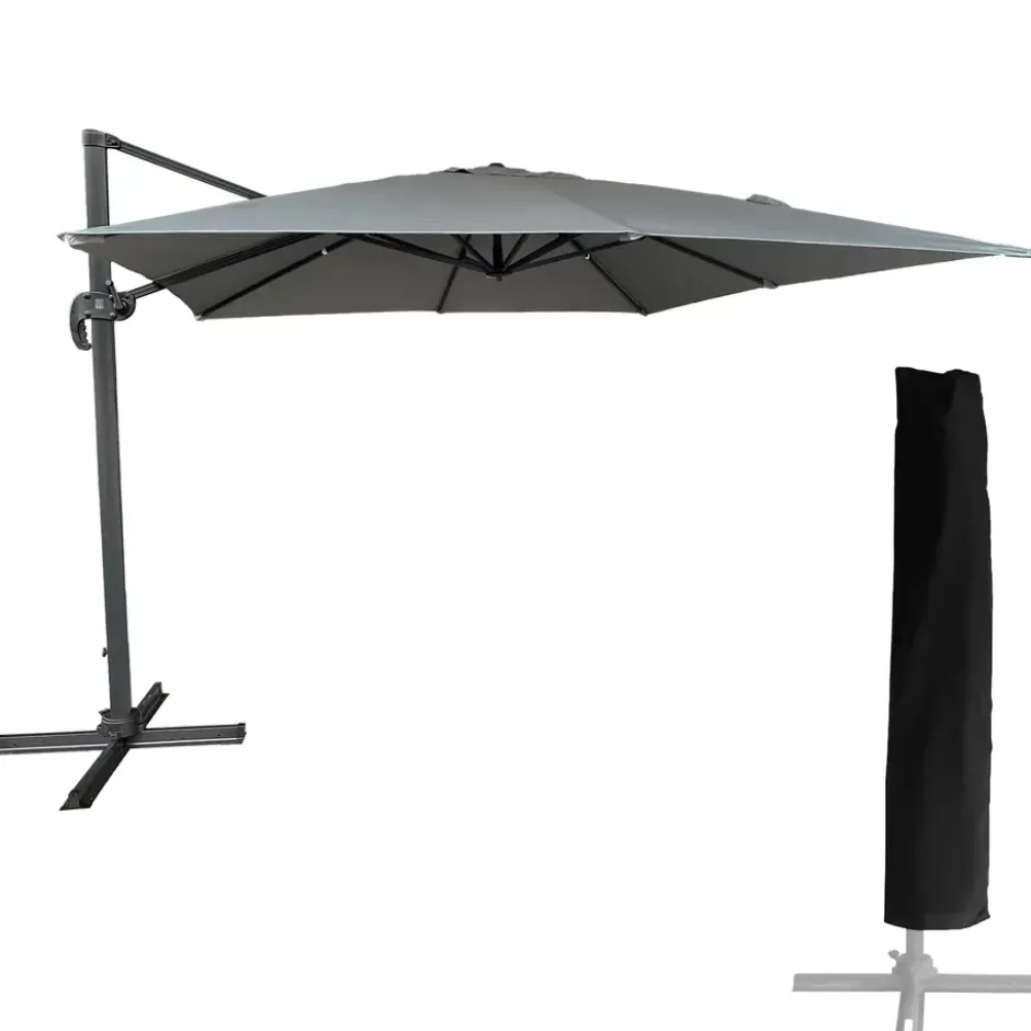 Happy Garden Parasol MOLOKAI - Grijs - Aluminium
