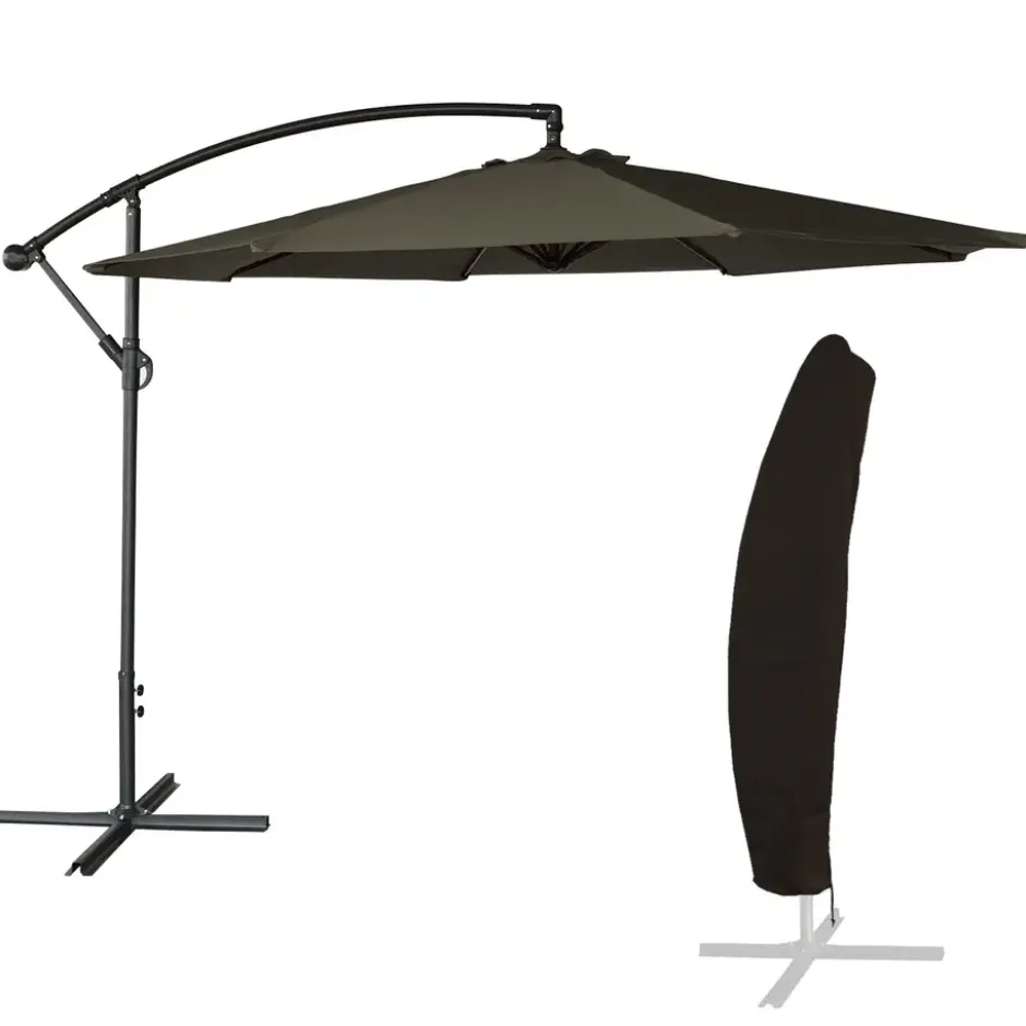 Happy Garden Parasol OAHU - Grijs - Staal