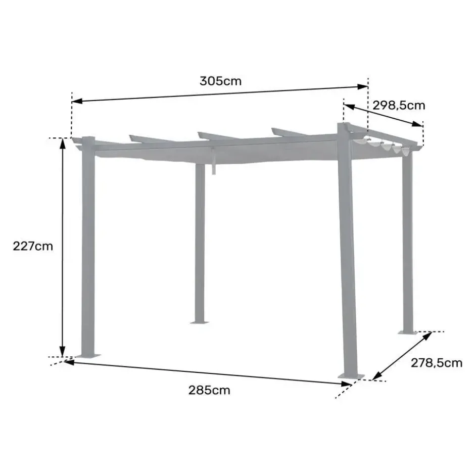 Happy Garden Pergola CASSIS - Beige - Aluminium
