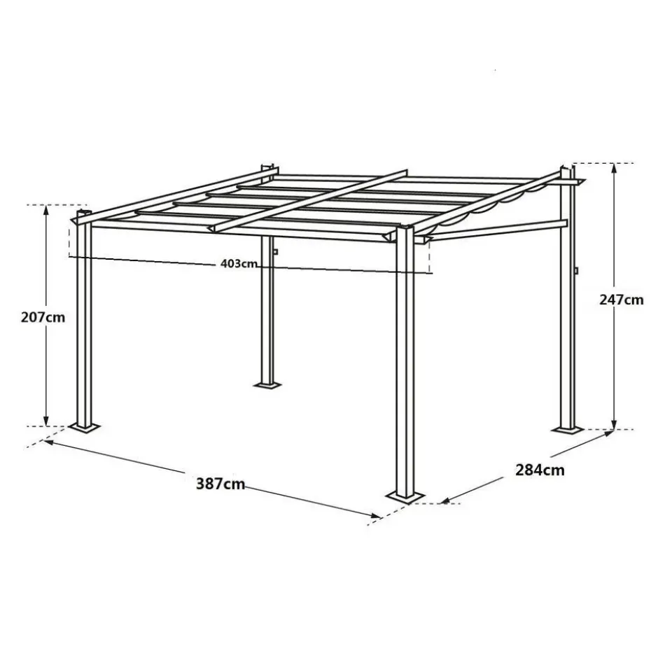 Happy Garden Pergola FRÉJUS - Beige - Aluminium