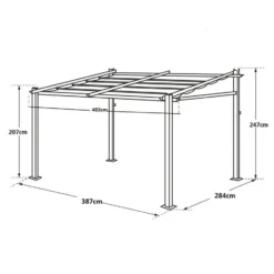 Happy Garden Pergola FRÉJUS - Bruin - Aluminium