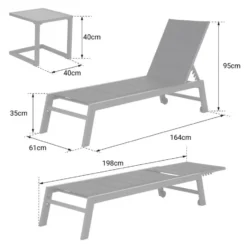 Happy Garden Transat BARBADOS - Zwart - Aluminium
