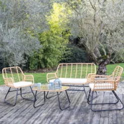 Happy Garden Tuinmeubelen TIGA - Beige - Geweven hars
