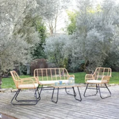 Happy Garden Tuinmeubelen TIGA - Beige - Geweven hars