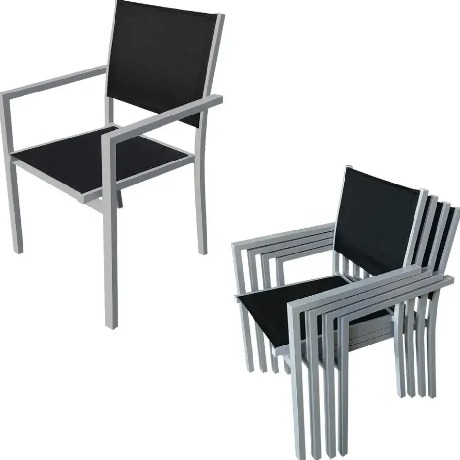 Happy Garden Tuinmeubilair BARI - Grijs - Aluminium