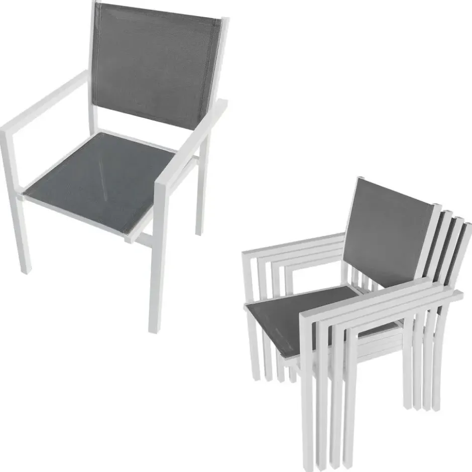 Happy Garden Tuinmeubilair BERGAMO - Wit - Aluminium