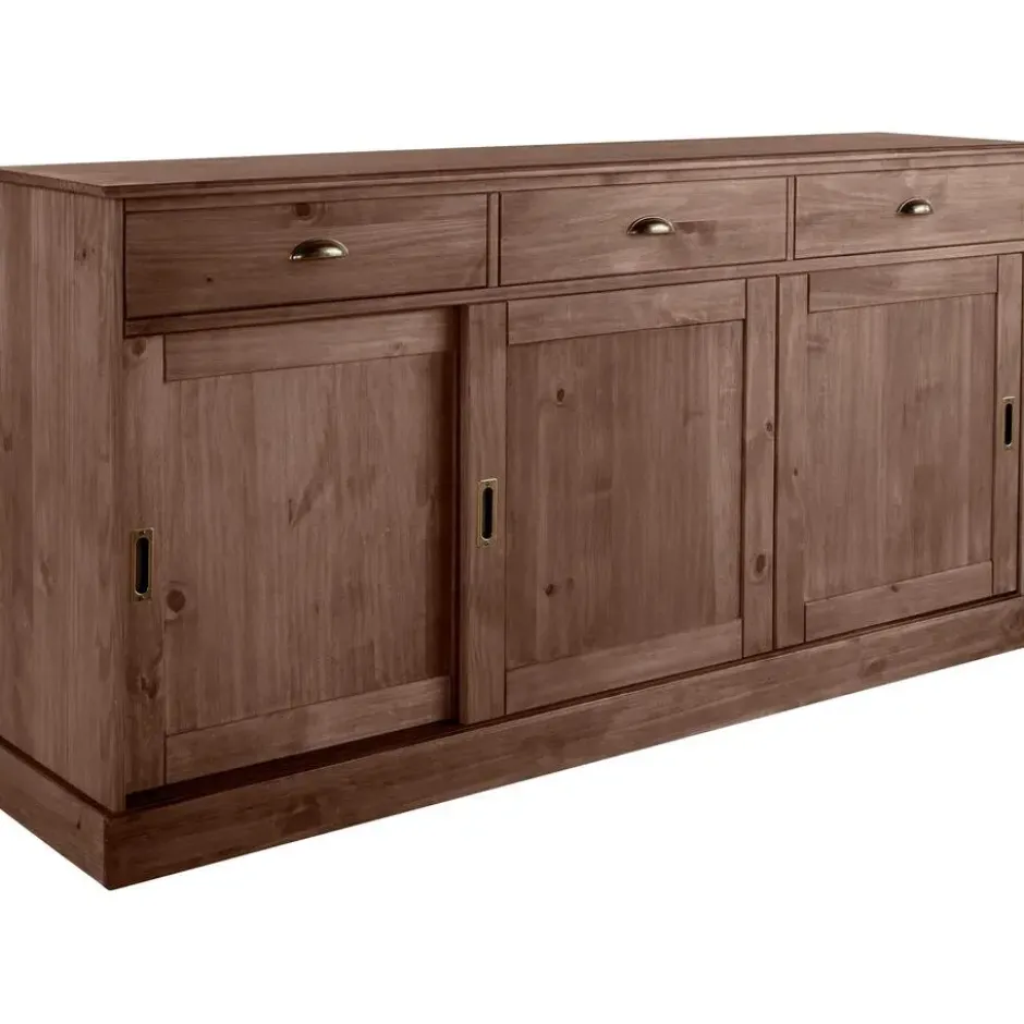 Harry - Dressoir met 3 deuren en 3 laden bruin gelakt grenen
