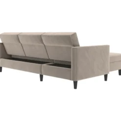 Hartford - 3-zits slaapbank in taupe fluweel