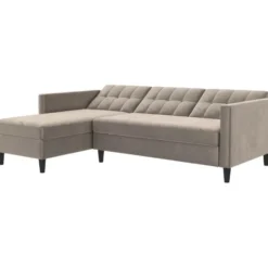 Hartford - 3-zits slaapbank in taupe fluweel