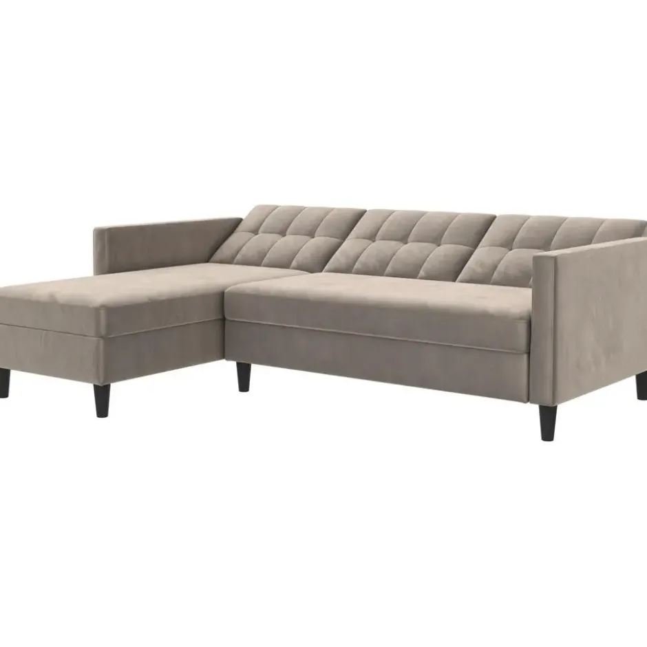 Hartford - 3-zits slaapbank in taupe fluweel