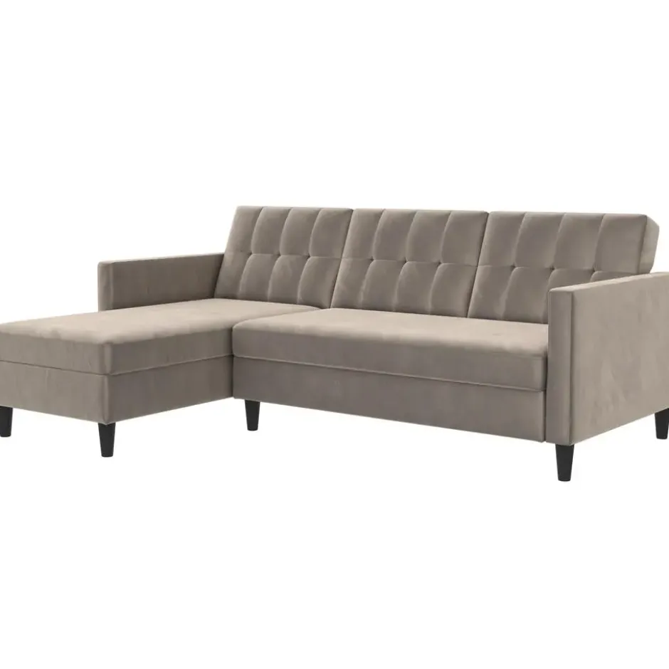 Hartford - 3-zits slaapbank in taupe fluweel