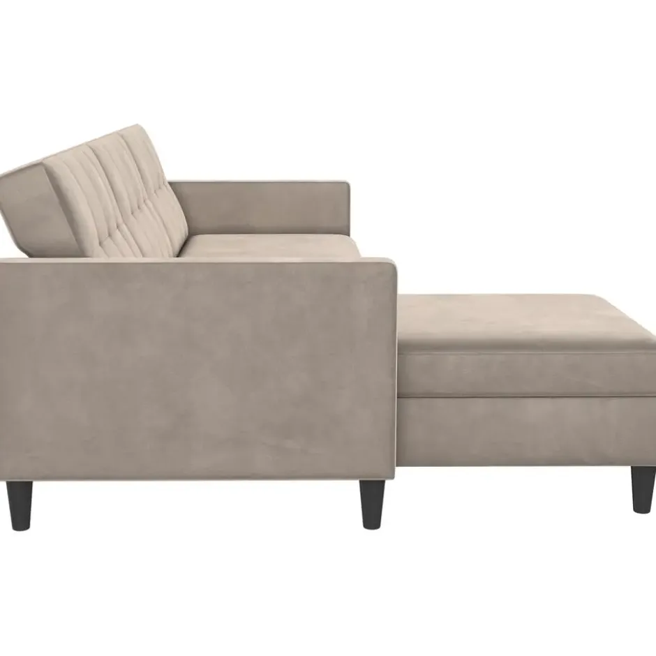 Hartford - 3-zits slaapbank in taupe fluweel