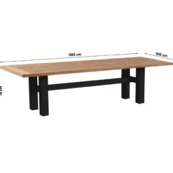 Hartman Heron dining tuintafel 300x100 cm. - Black -Op=Op