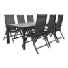 Hartman Napoli/Kings tuinset antraciet - 220x100 cm