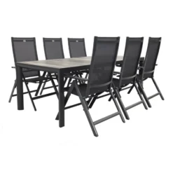 Hartman Napoli/Kings tuinset antraciet - 220x100 cm