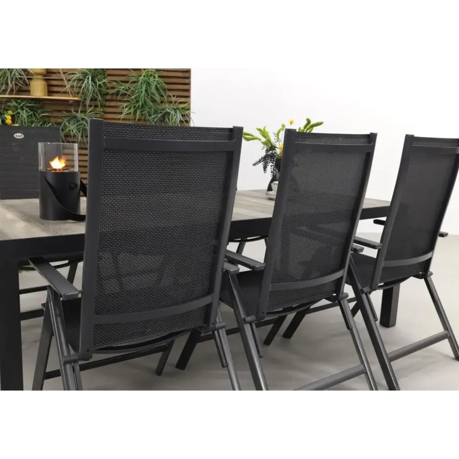 Hartman Napoli/Kings tuinset antraciet - 220x100 cm
