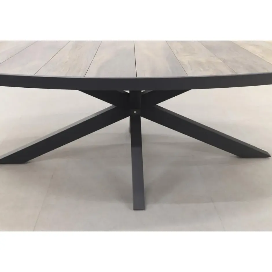 Hartman Sophie/Silva houtlook 240x115 cm. ovale tuinset - 7-delig