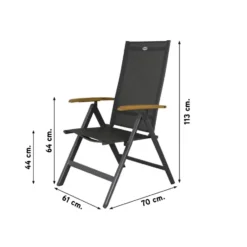Hartman verstelbare tuinstoel Napoli - Teak armleuning