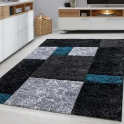 Hawaii Vloerkleed Blauw / Grijs Laagpolig - 240x340 CM