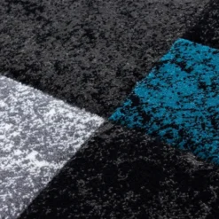 Hawaii Vloerkleed Blauw / Grijs Laagpolig - 240x340 CM